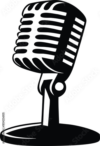 Vintage microphone illustration