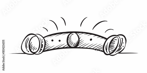 A hand-drawn illustration of a police siren or emergency light bar, vector