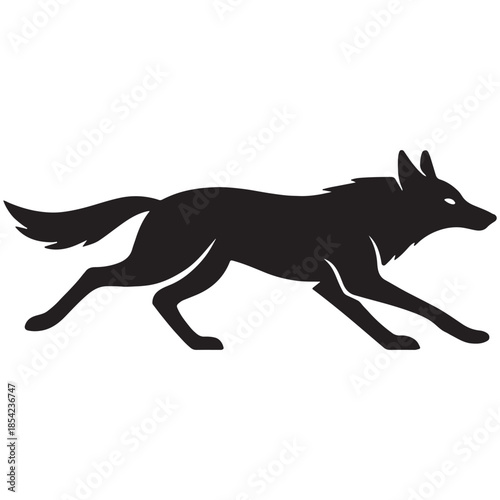 Running Fox Silhouette