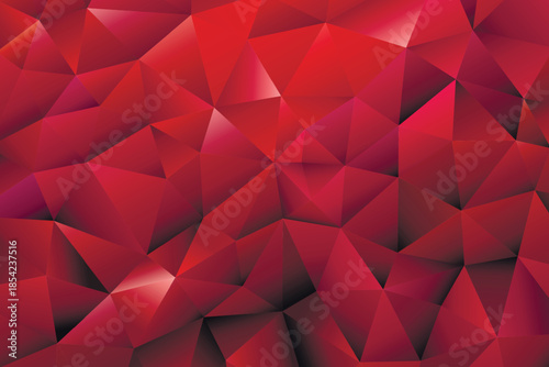 Polygonal rainbow mosaic background. Abstract low poly vector illustration. Triangular pattern, copy space. Template geometric business design with triangle for poster, banner, card, flyer.