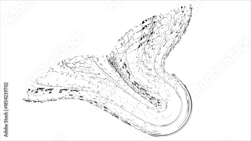 Hand drawn black and white pencil sketch illustration in simple artistic style