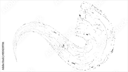 Water splash font isolated on white background with liquid drops and bubbles