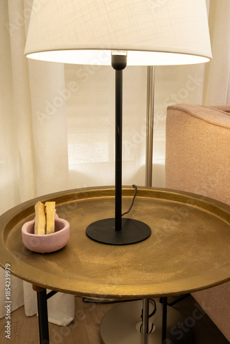 Palo Santo sticks on tray table creating cozy atmosphere