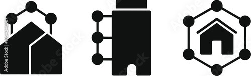 Smart Infrastructure Icon Set – Symbols of Connectivity, Home Automation, and Urban Living