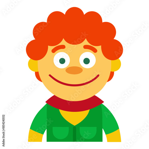 Vector art illustration of a cheerful animated soft doll