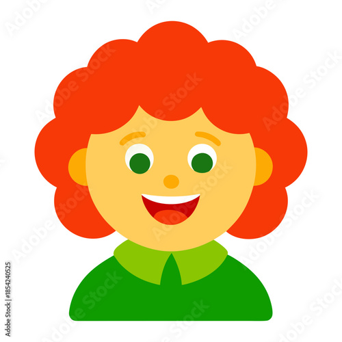 Vector art illustration of a cheerful animated soft doll