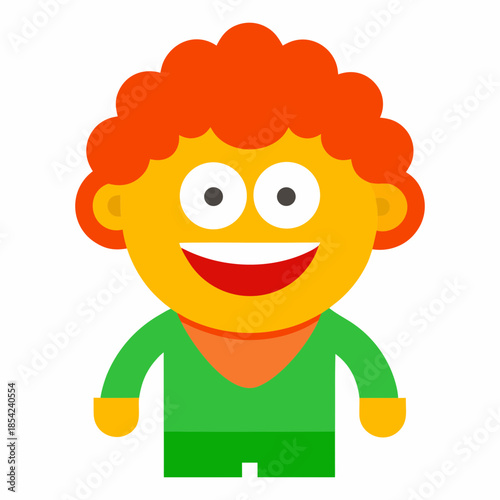 Vector art illustration of a cheerful animated soft doll