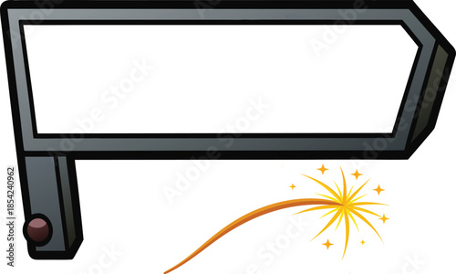 Welding process with a sparkler and a welding frame