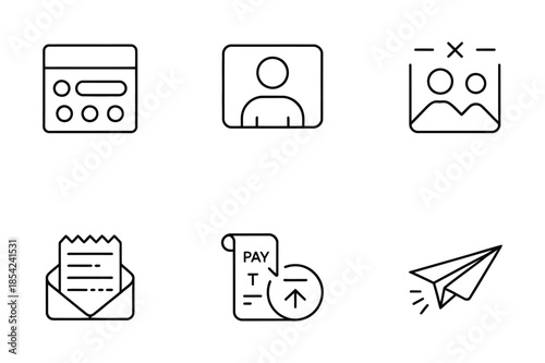 Digital Communication and Business Service Icon Collection