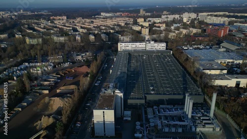 Wallpaper Mural Data center building server cooling infrastructure. Stunning aerial view drone Torontodigital.ca