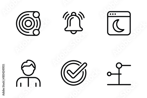 General web and user interface outline icons for digital design