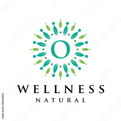 Initial letter O alphabet wellness, green, leaves, natural, health, organic, logo design, circle leaf nature graphic icon vector template