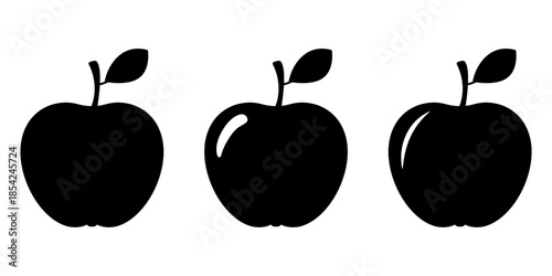 Apple Icon Set for Fruit, Food, and Healthy Nutrition