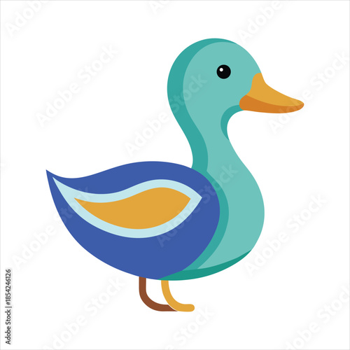 Duck Silhouette Animal Icon Vector Illustration