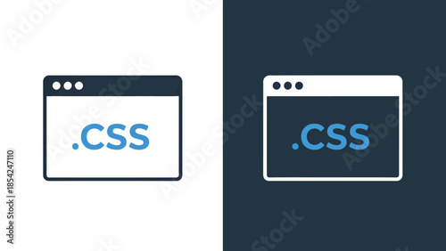 Css icons - Blue icon set - Solid icons vector collection - Vector icon set - Line and glyph solid icon set - Icon vector - Flat Design Icon