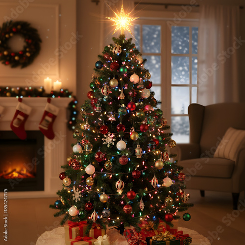 christmas tree with presents