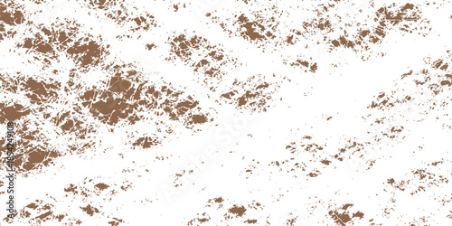 A macro closeup of a dirty brown rust texture with a grunge paint effect on an old weathered metal surface