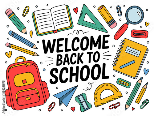 Welcome Back to School Illustration