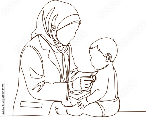 Mother comforting child vector Illustration