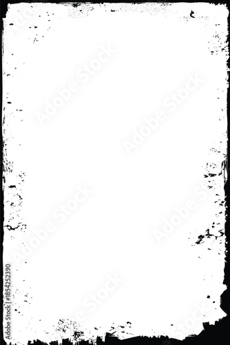 Set of Grunge Black and White Frames . textured rectangles for image
