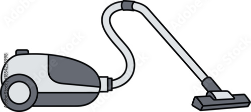 Home cleaning vacuum machine modern household appliance flat vector icon design Vector illustration