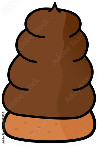 Dessert with chocolate icing, symbolically, with shadows