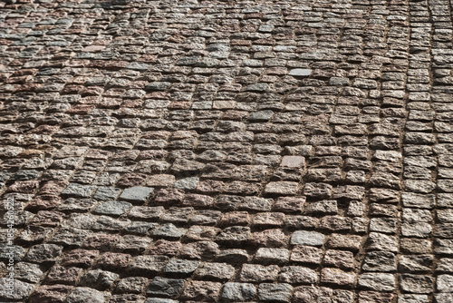Old stone paving stones, vignette.
