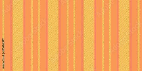 Sorizon texture vector lines, linen fabric vertical textile. Eicnic pattern seamless stripe background in orange and yellow colors.