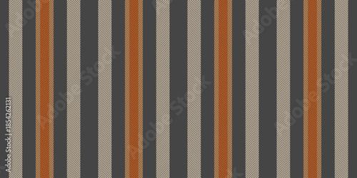 Hndless textile pattern vertical, calm background lines texture. Penu seamless vector fabric stripe in grey and bisque colors.
