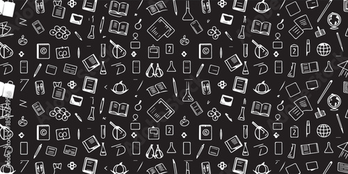 education seamless school icons pattern for classroom design