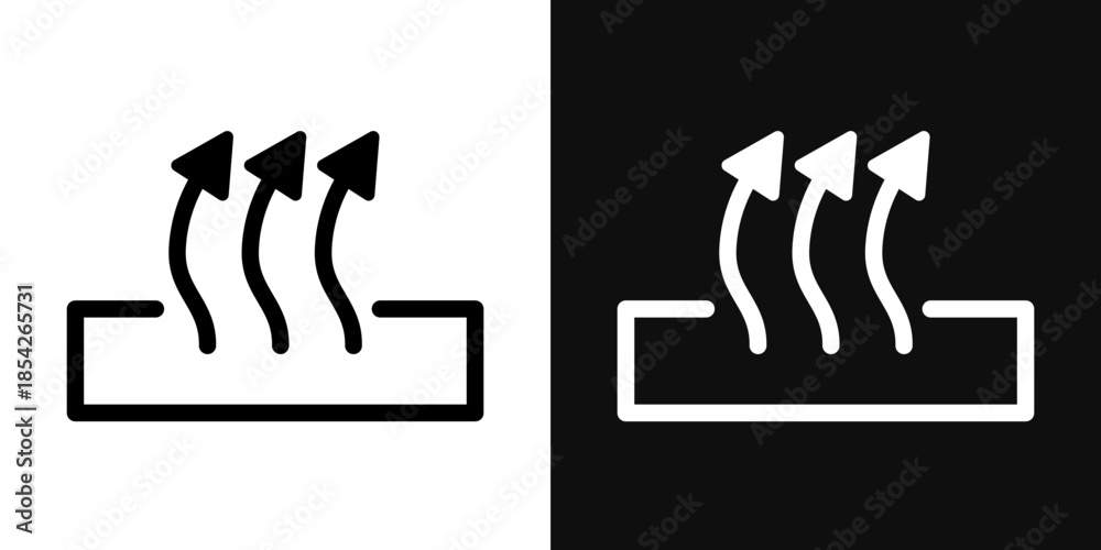 Fototapeta premium Heat icons - editable stroke vector illustration