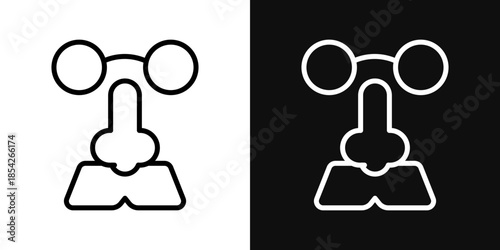 Joke day icons - editable stroke vector illustration