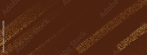 Dark brown golden halftone diagonal wave background with luxury feel Vector Illustration