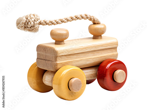 Handcrafted wooden toy train