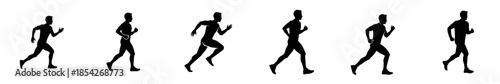 Silhouette Animated Running Man Sequence Illustration Graphic Asset