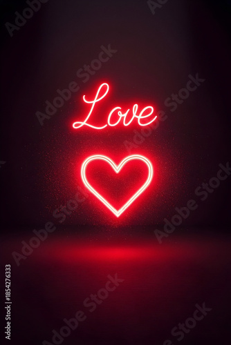 Neon Heart Love