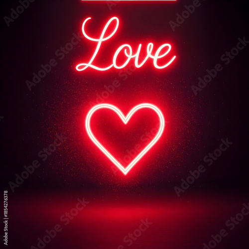 Neon Heart Love