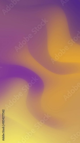 Abstract dark purple background with waves featuring a warm orange and yellow gradient texture illustration for an artistic motion wallpaper design