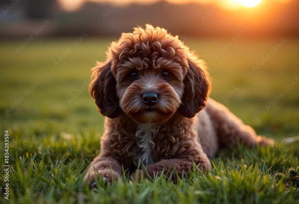 Fototapeta premium A view of a Red Setter on the grass