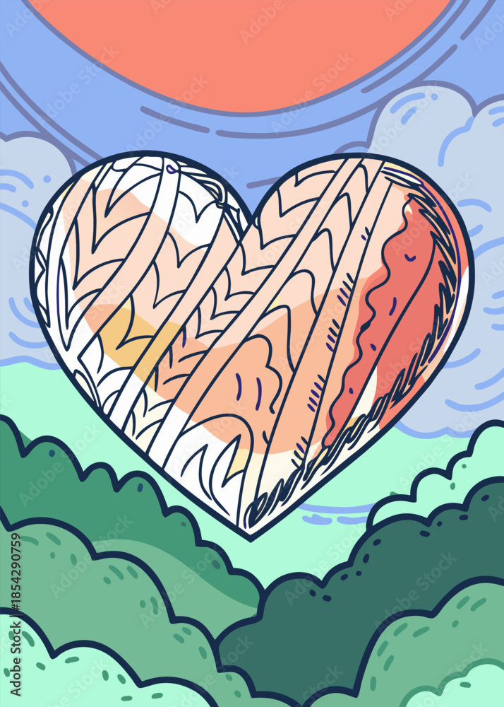 Fototapeta premium Love Symbol With Rose Gold Accent