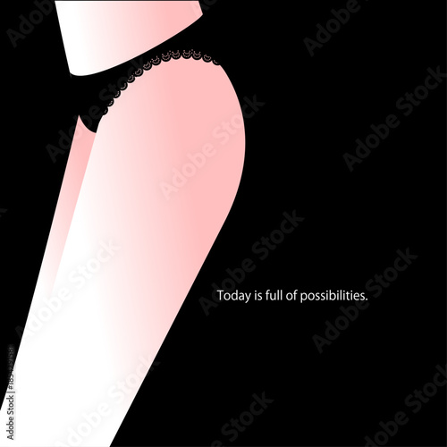 Sophisticated minimal body image with luxury feel, representing female curves and smooth skin