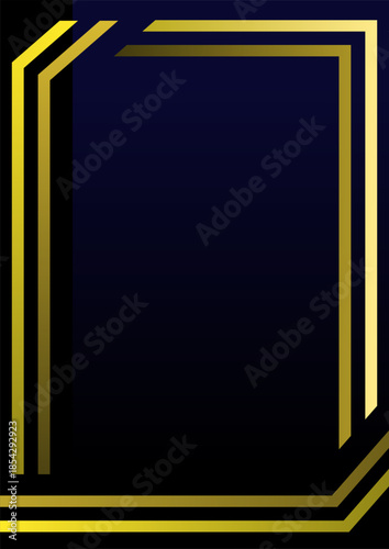abstract background with golden frame and space for text