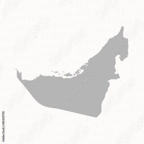 Flat Gray United Arab Emirates Map Banner Background