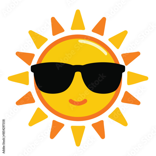 sun in sunglasses logo deisng 