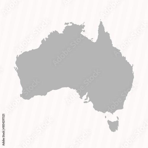 Flat Gray Australia Map Banner Background