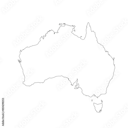 Map of Australian, sign silhouette. World Map Globe. Vector Illustration isolated on transparent background. African continent.