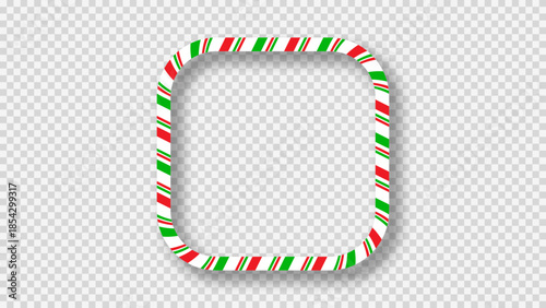 Christmas candy cane frame