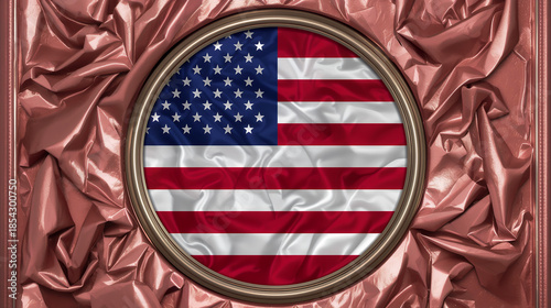 american flag on a metal surface