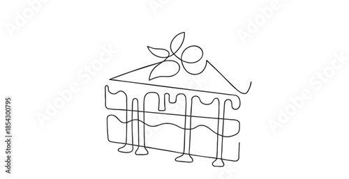 Cake line art