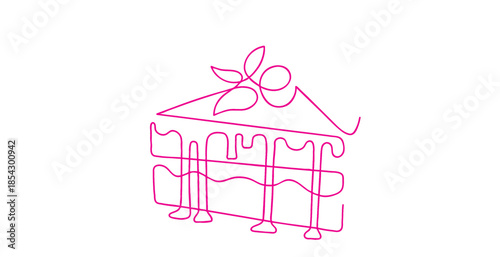 Cake line art